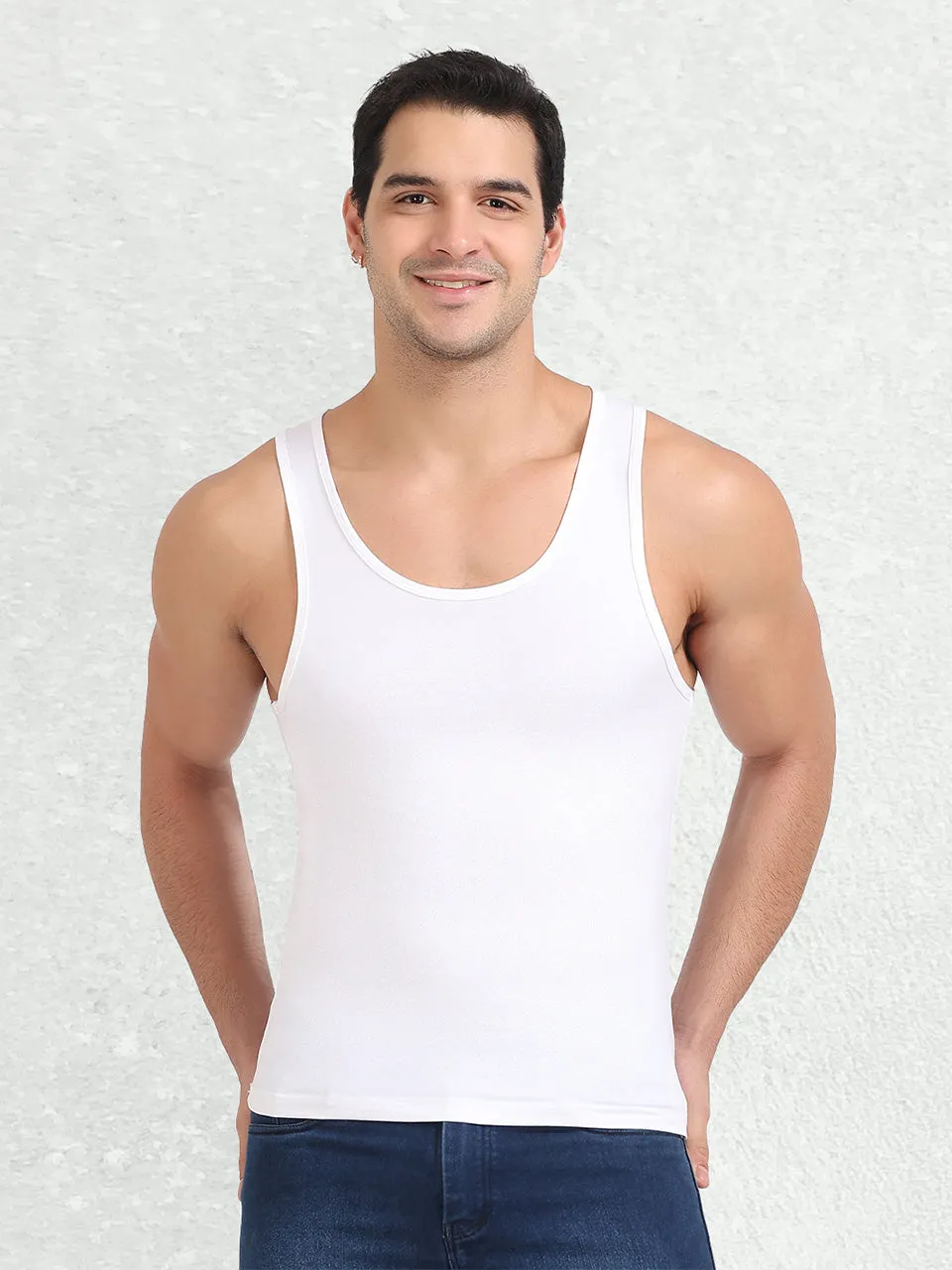 Regular Fit Organic Cotton Comfort Vest for Men (Pack of 2)