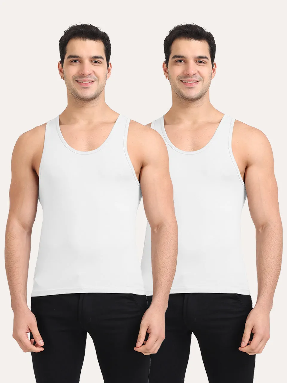 Regular Fit Organic Cotton Comfort Vest for Men (Pack of 2)