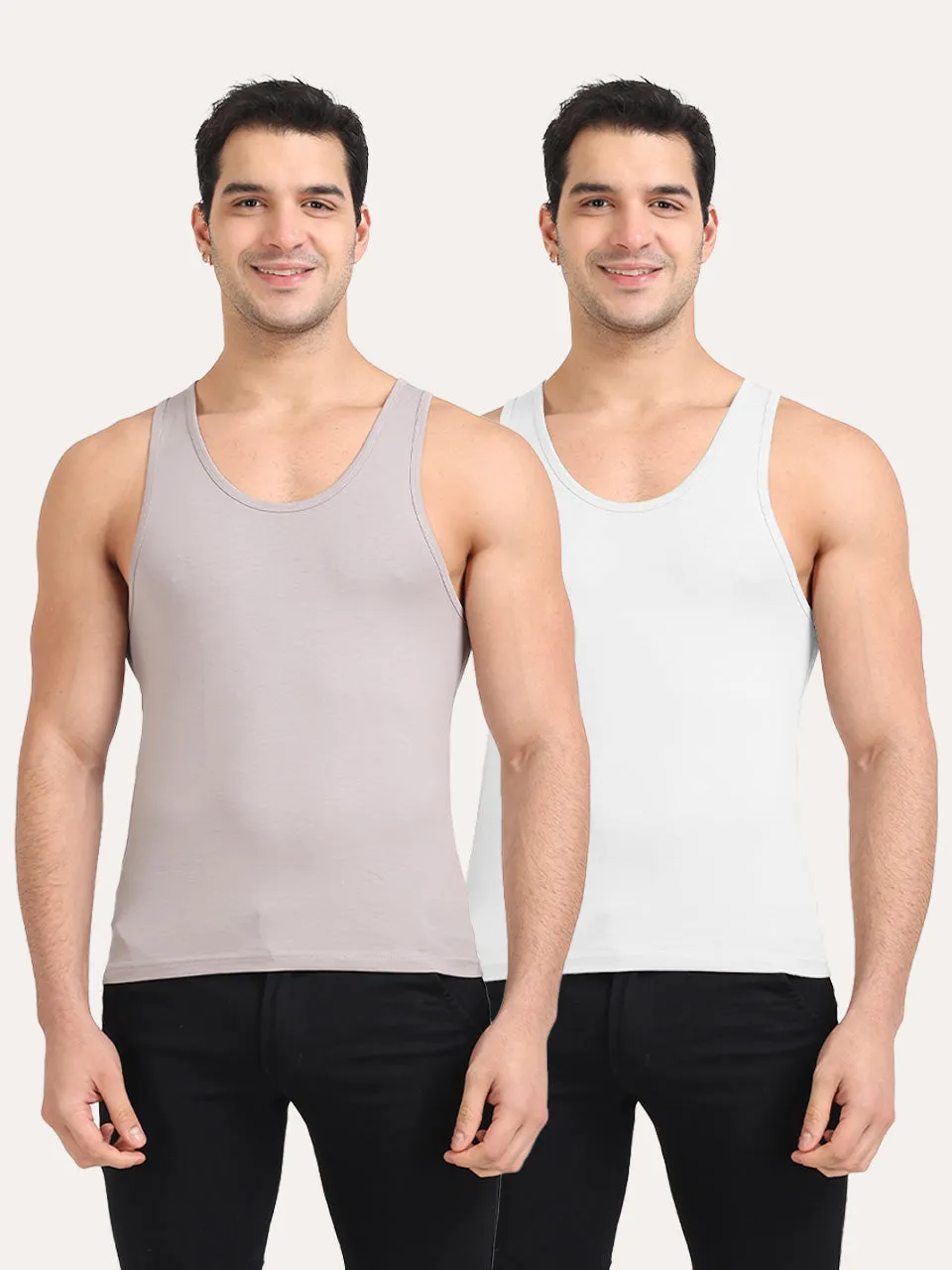 Regular Fit Organic Cotton Comfort Vest for Men (Pack of 2)