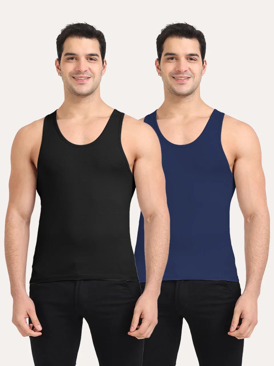 Regular Fit Organic Cotton Comfort Vest for Men (Pack of 2)