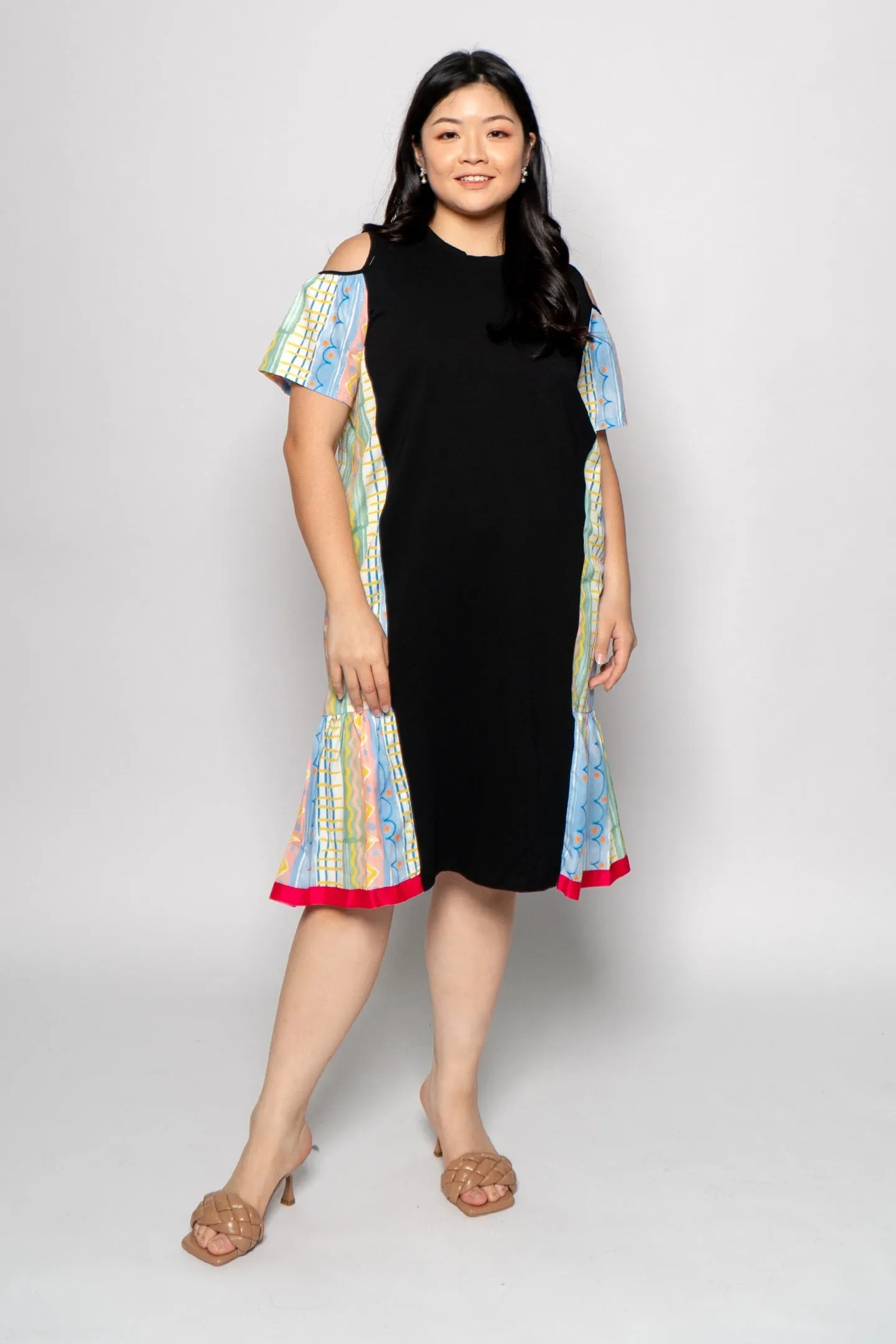 Reina Cold Shoulder Dress in  Sugar Splash