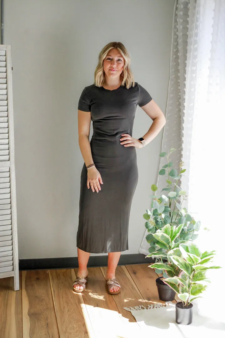 Ribbed Midi Dress