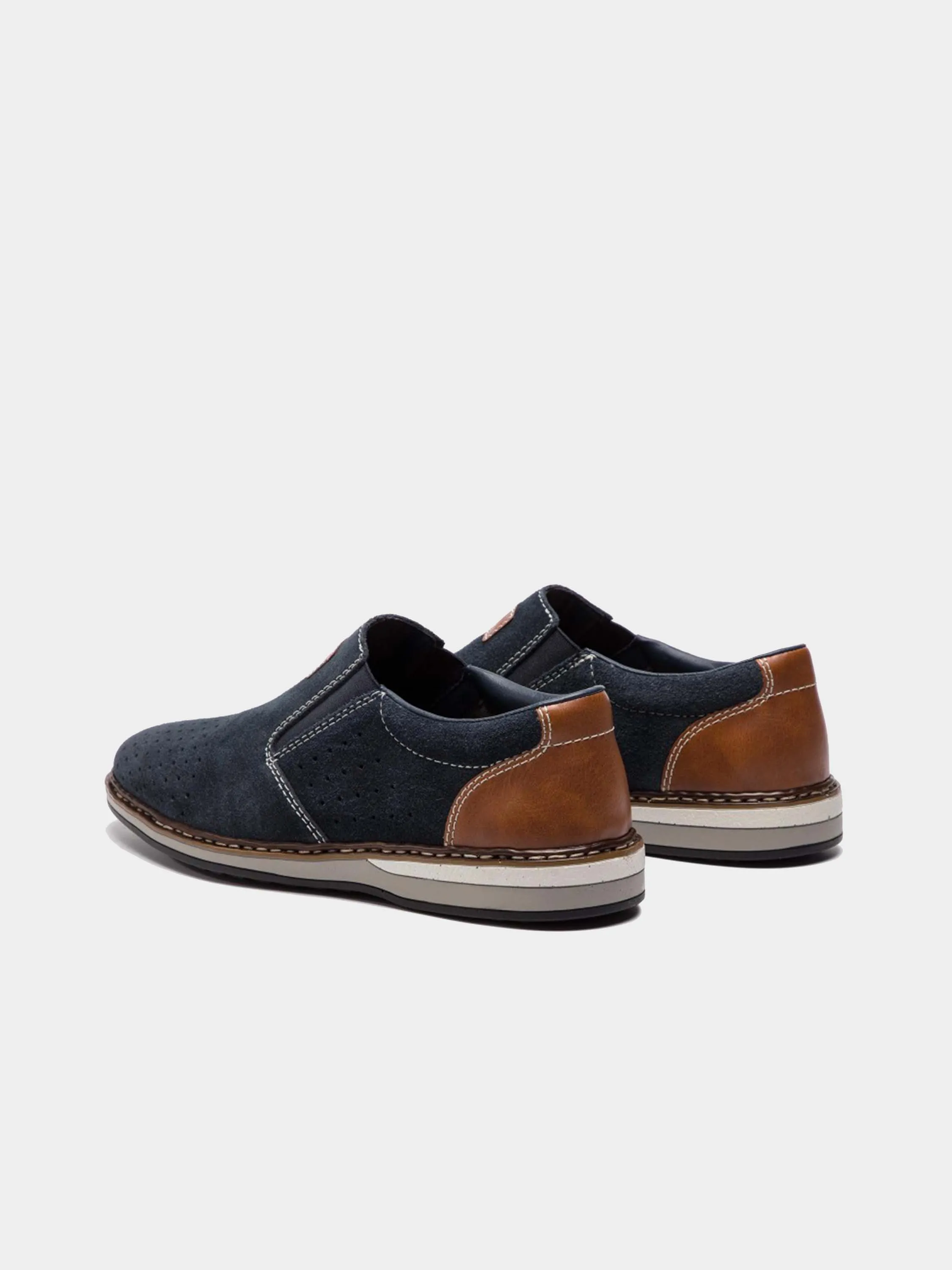 Rieker 16861 Men's Suede Slip On Shoes