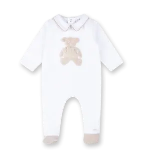 Rompersuit Fur Teddy White/Beige