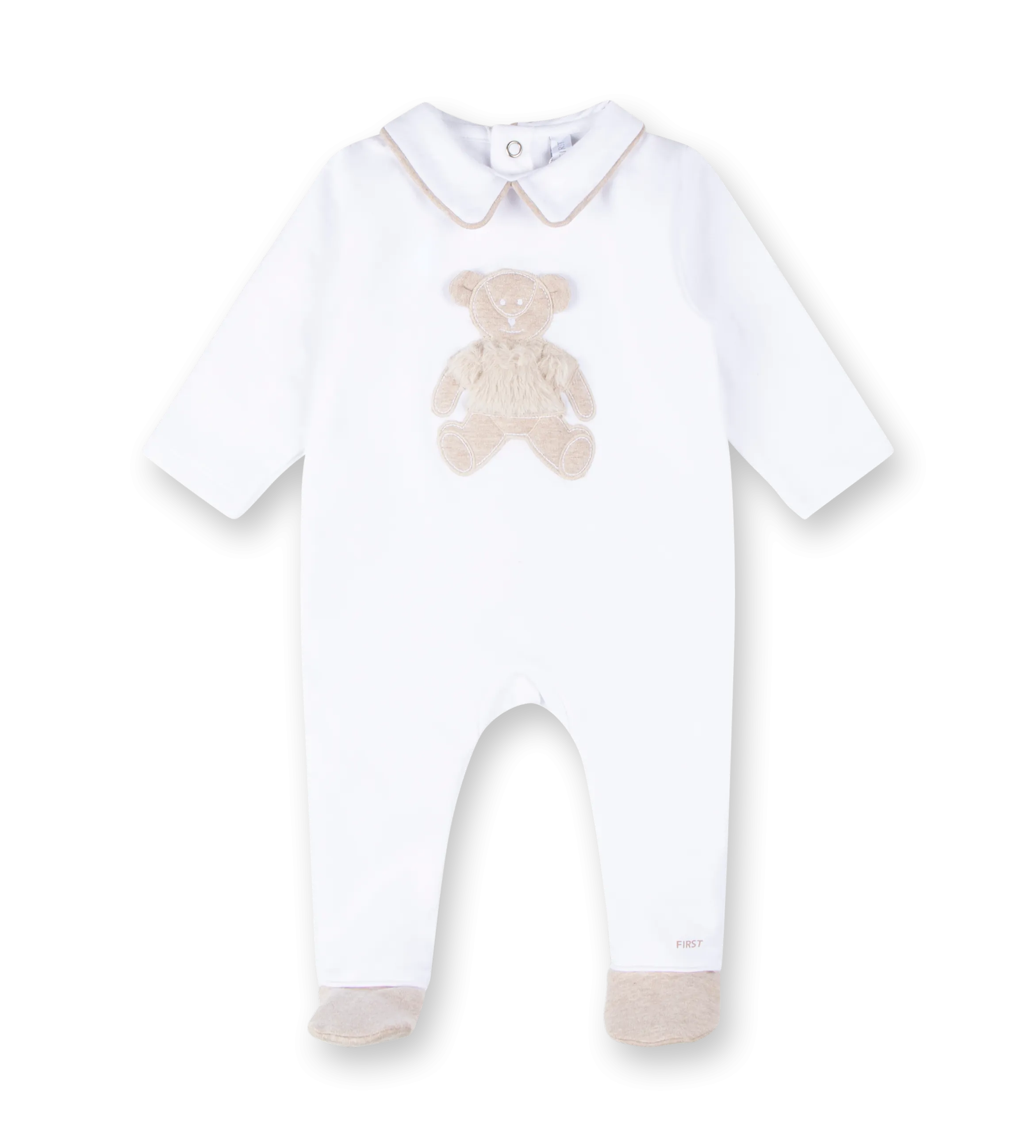 Rompersuit Fur Teddy White/Beige