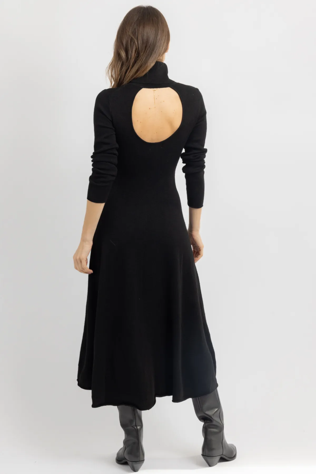 ROYCE KNIT OPEN-BACK MAXI DRESS