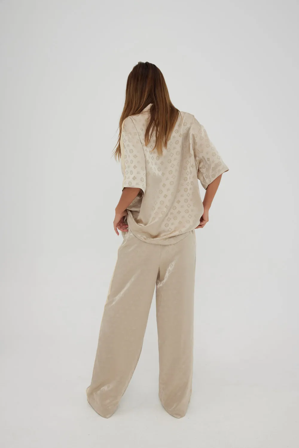 SATIN VACAY PANTS (Sand)