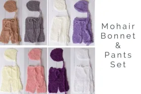 SET Mohair Newborn Bonnet and Pants