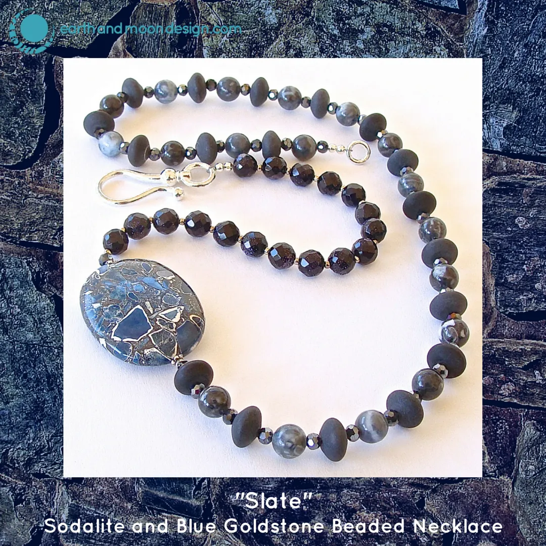 Slate: Blue Stone Necklace