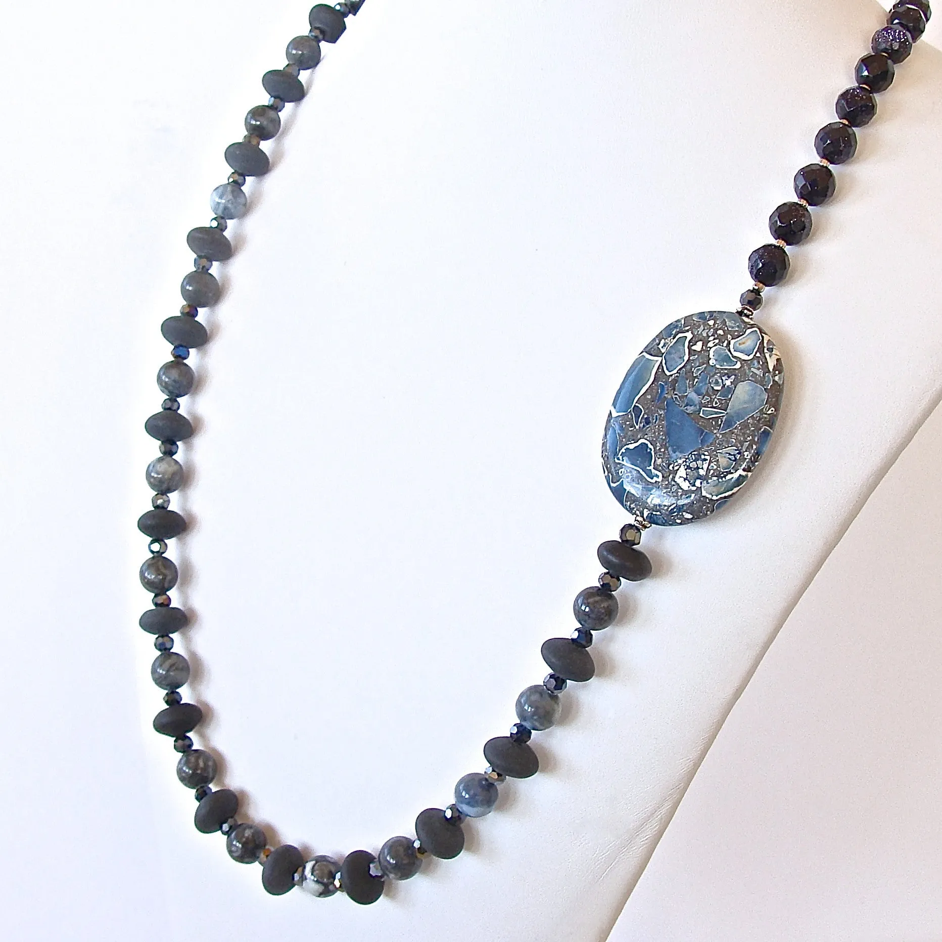 Slate: Blue Stone Necklace