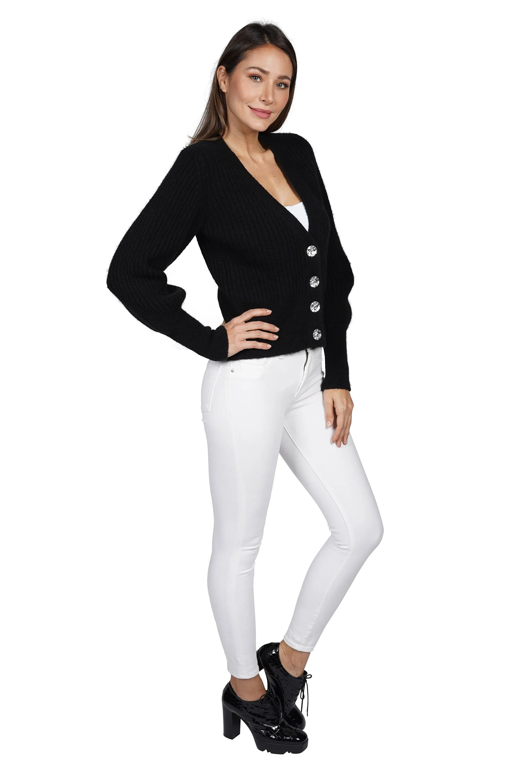 Slayden Jewel Button Cardigan