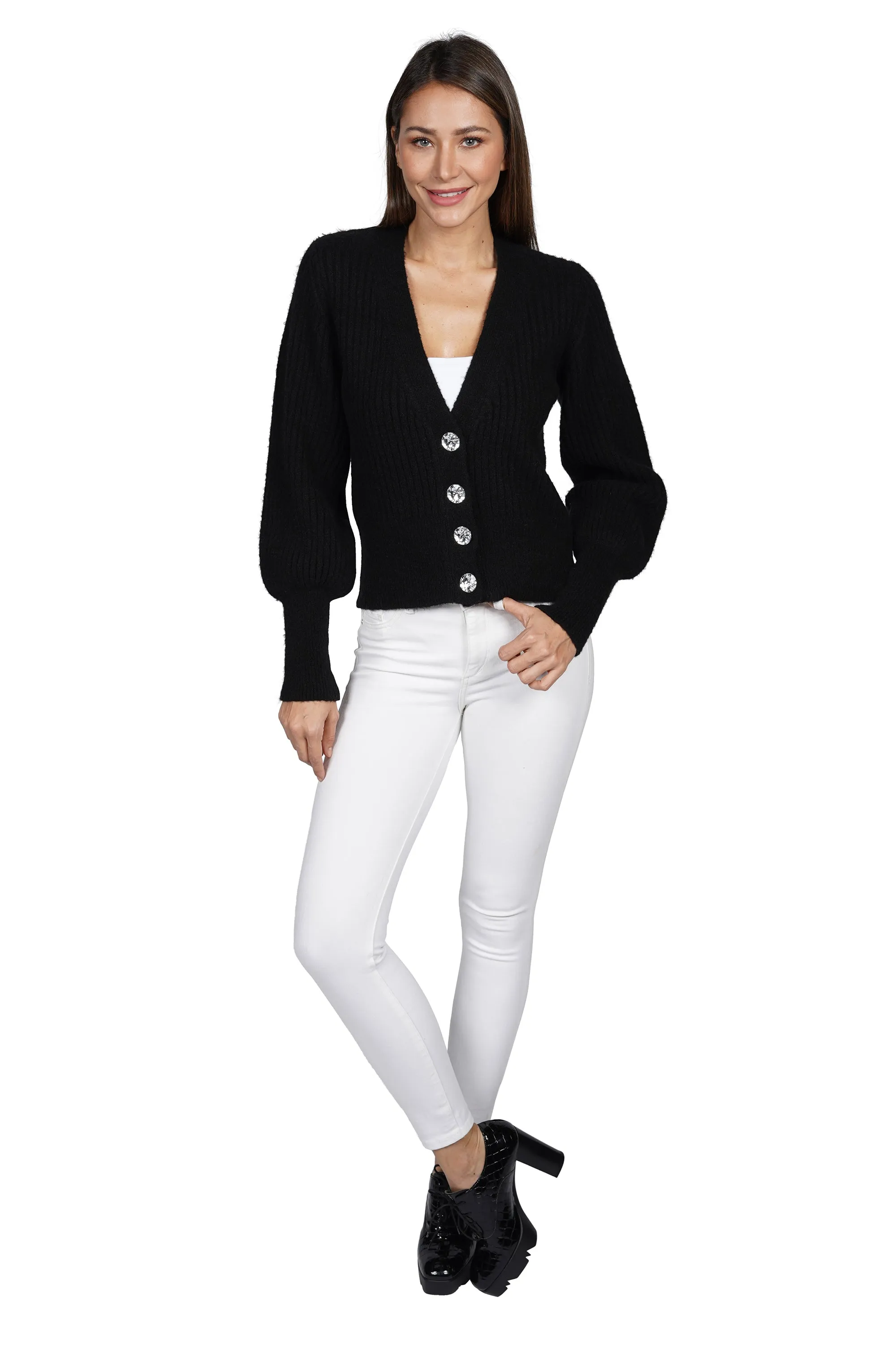 Slayden Jewel Button Cardigan