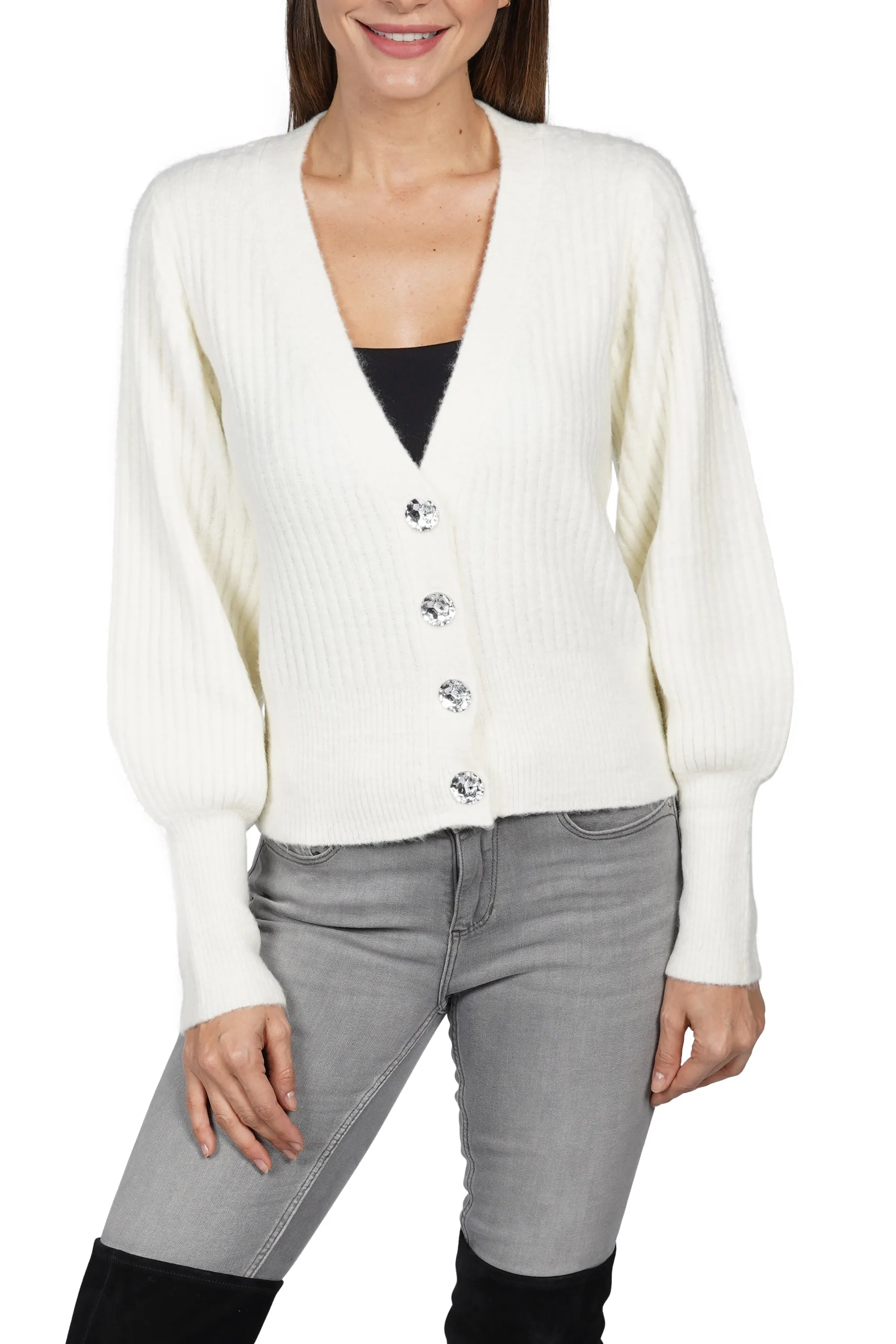 Slayden Jewel Button Cardigan