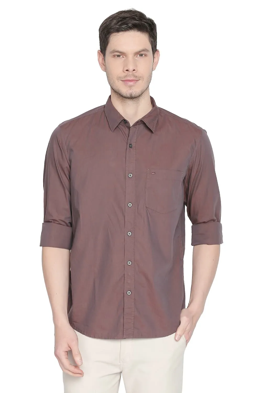 Slim Fit Two Tone Shirt