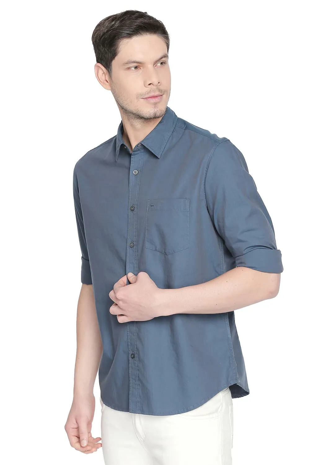 Slim Fit Two Tone Shirt