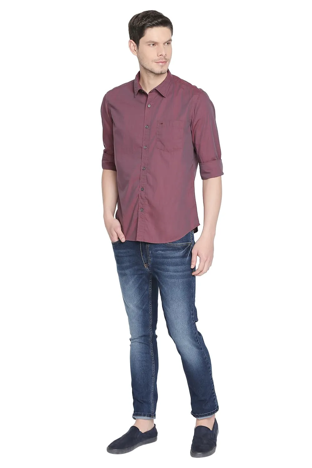 Slim Fit Two Tone Shirt