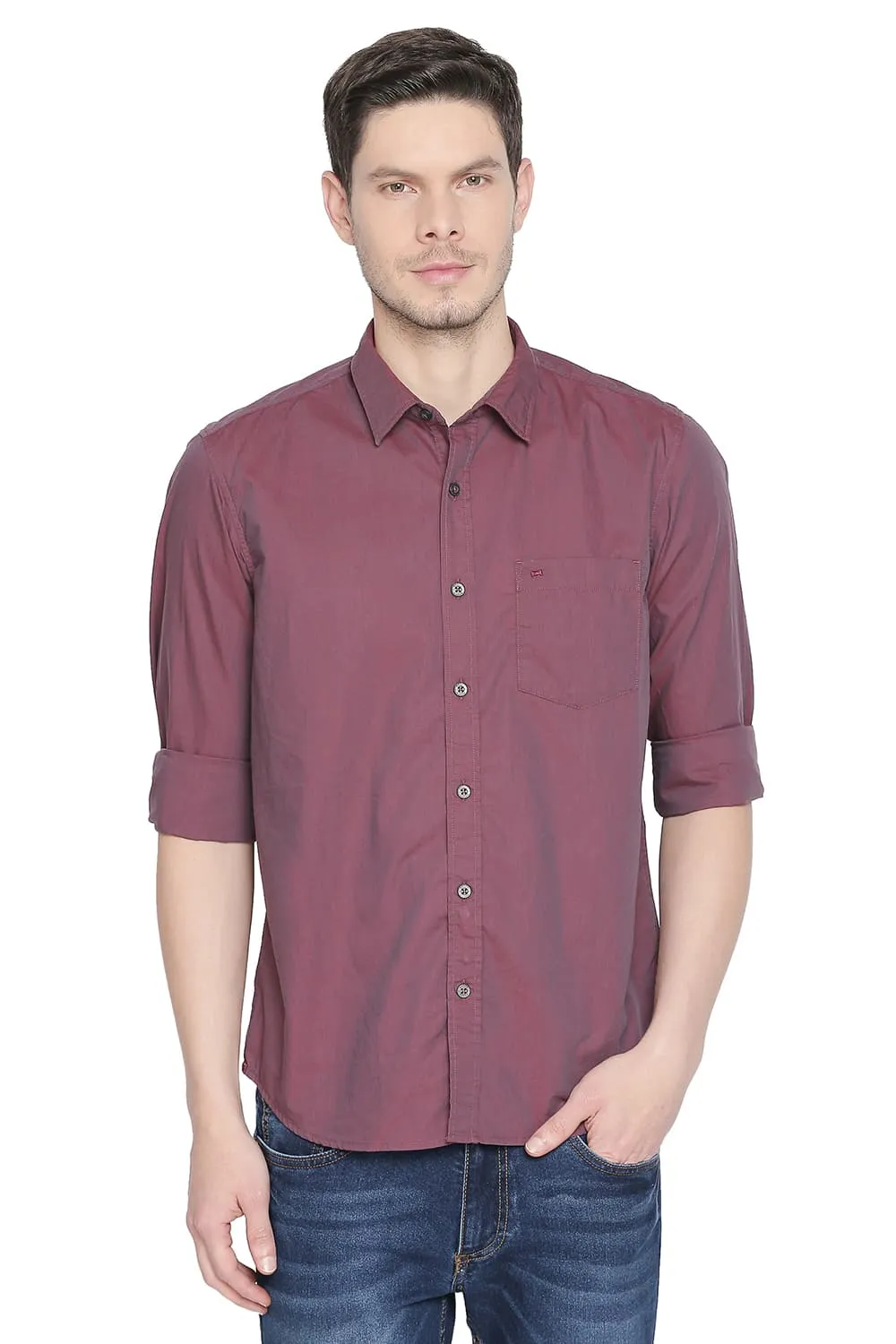 Slim Fit Two Tone Shirt