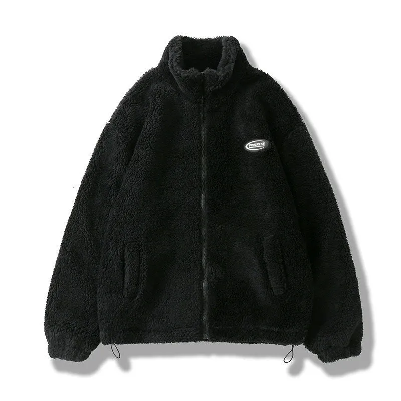 Solid Fluffy Pockets Jacket