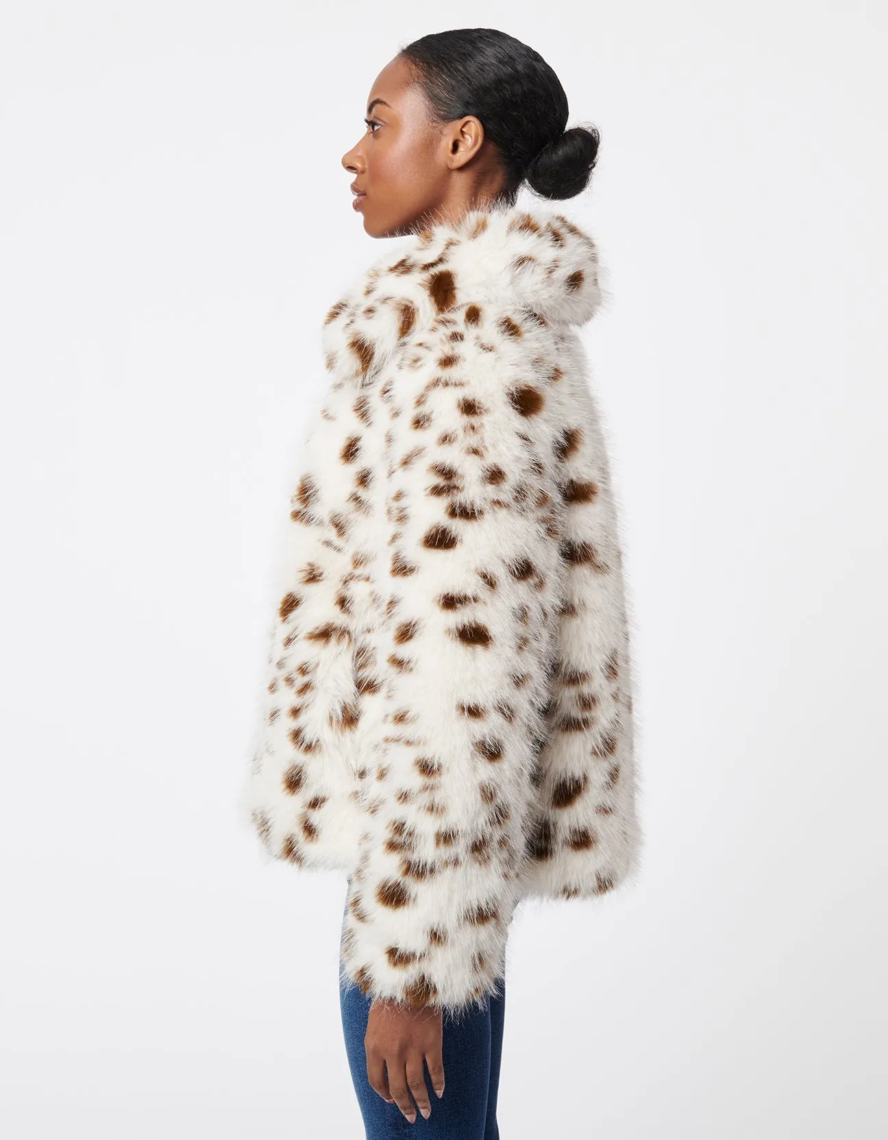 Spotted Faux Fur Jacket