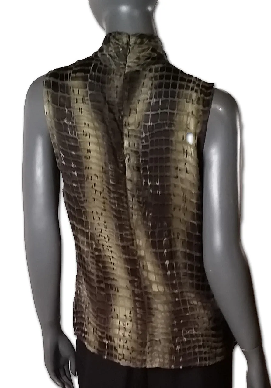 St John Devoré Snakeskin Shell