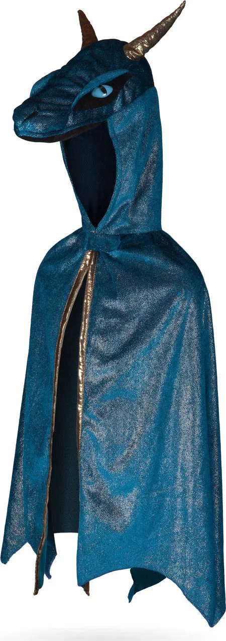 Starry Night Dragon Cape Teal/Gold