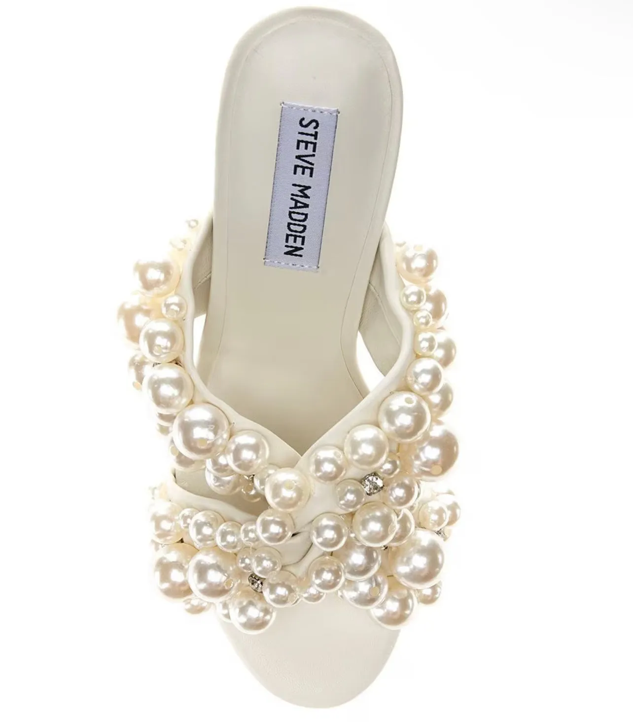 Steve Madden Mirabella Leather and Pearl Heel