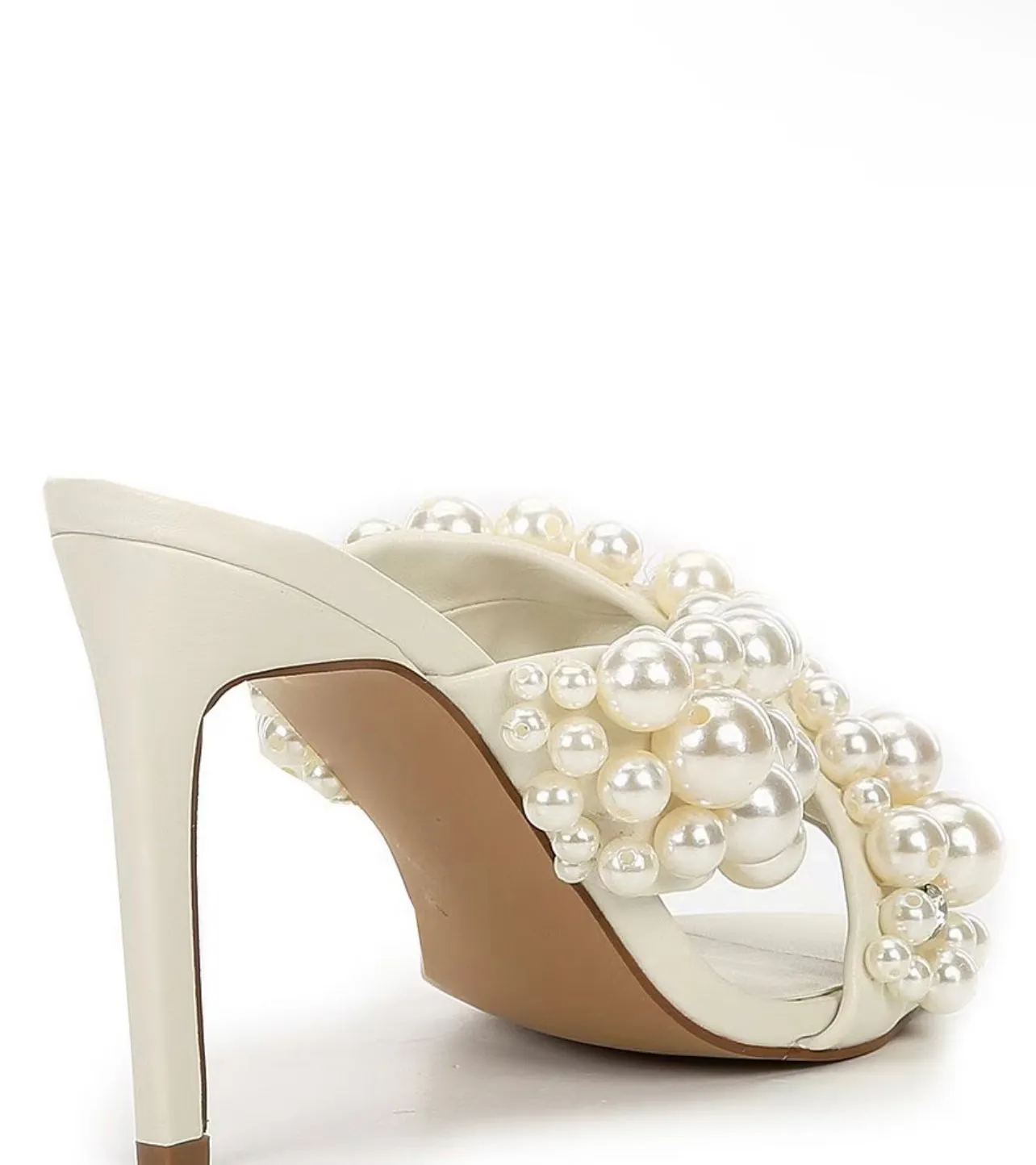 Steve Madden Mirabella Leather and Pearl Heel