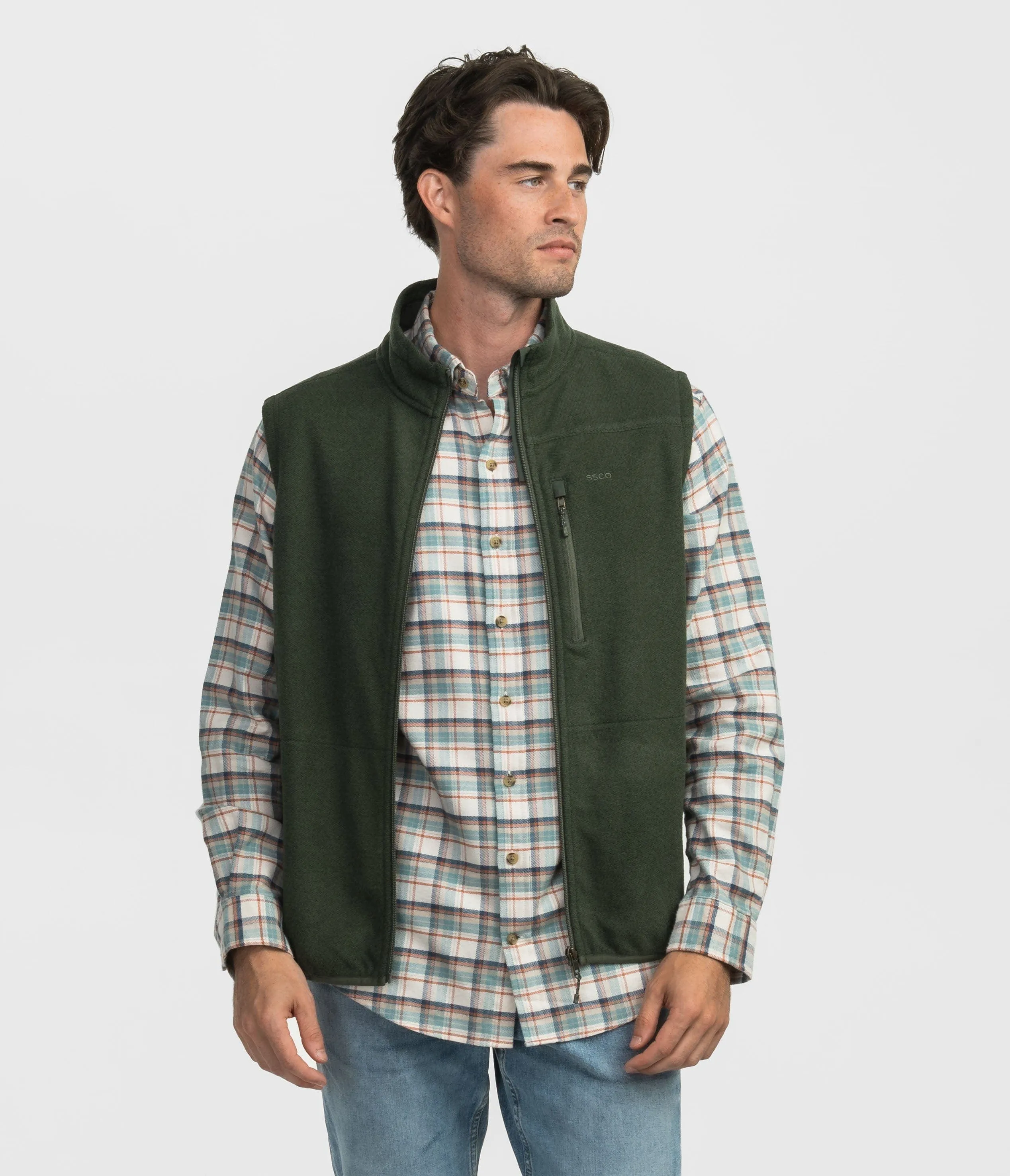 Stretch Twill Vest - Upland Olive