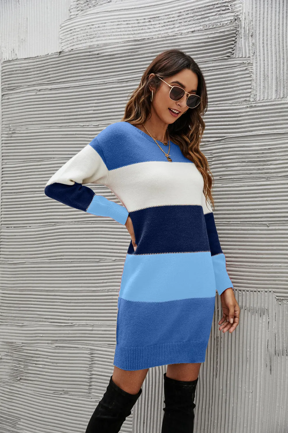 Striped Sweater Dress