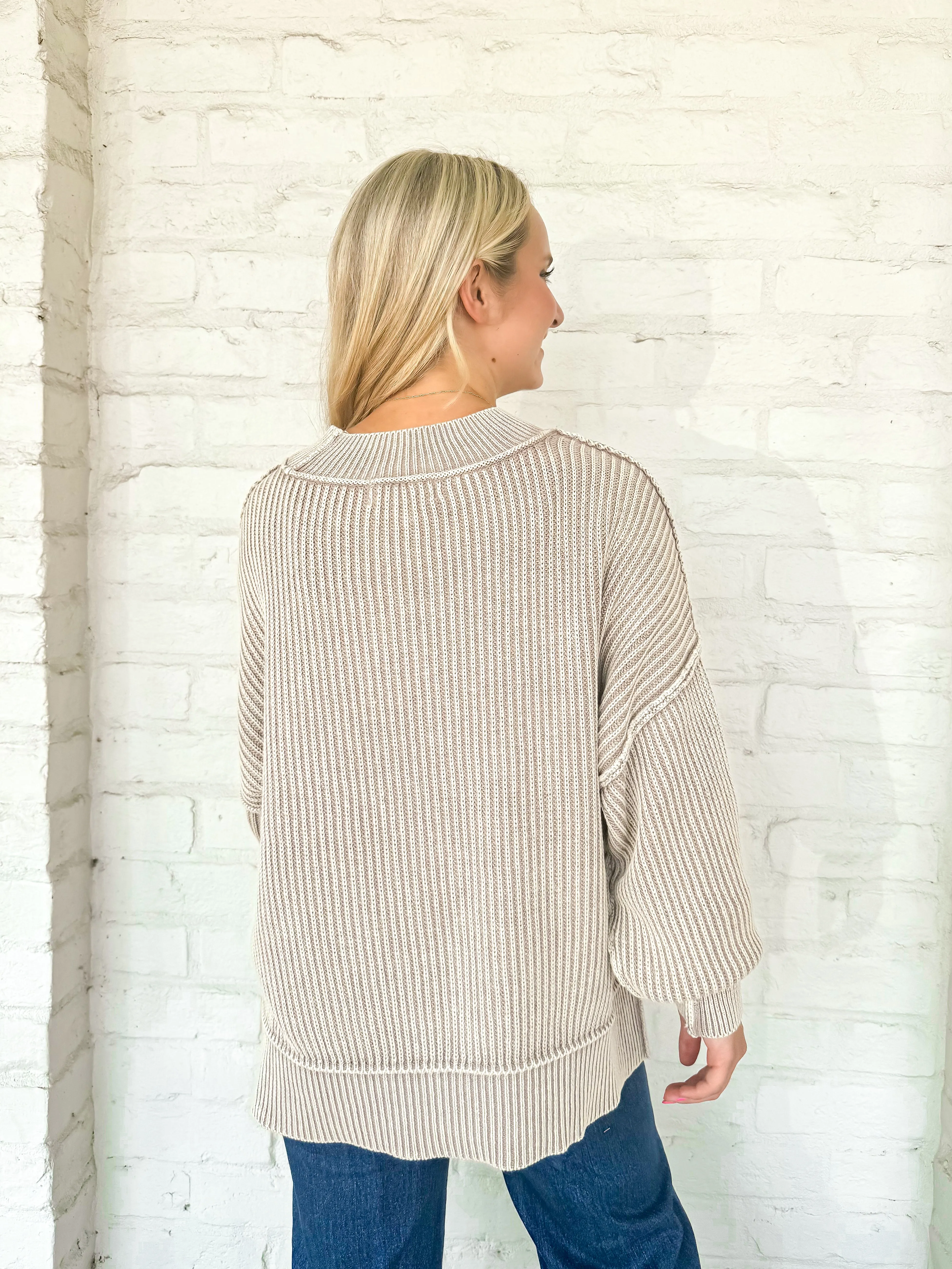 Strut My Way Sweater Light Mocha