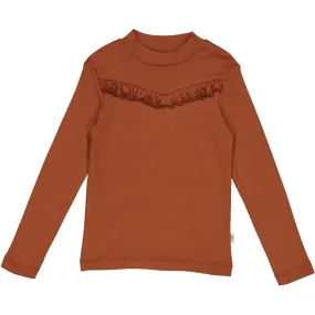 T-Shirt Rib Ruffle - bronze