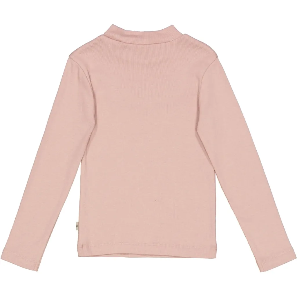 T-Shirt Rib Ruffle - rose powder