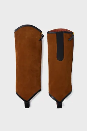 Tan Crosta Leather & Black Calf Leather Long Gaiter