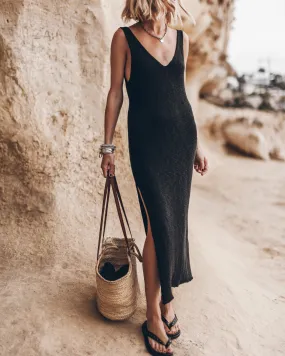 The Black Thin Knit Dress