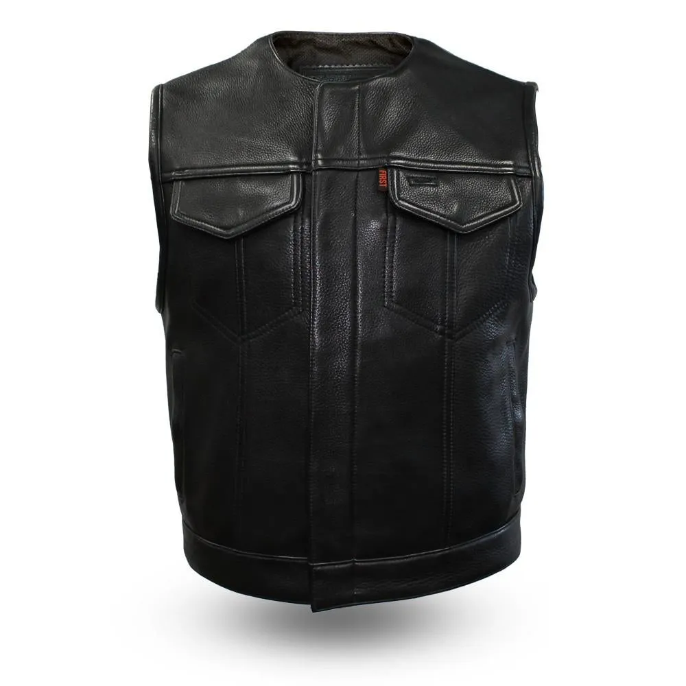 The LOWSIDE Men's Motorcycle Leather Vest