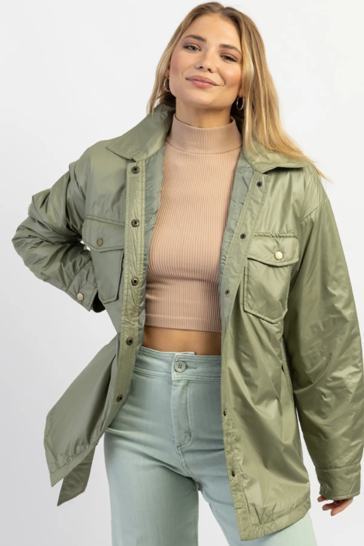 THROW   GO LAUREL SHIRT JACKET