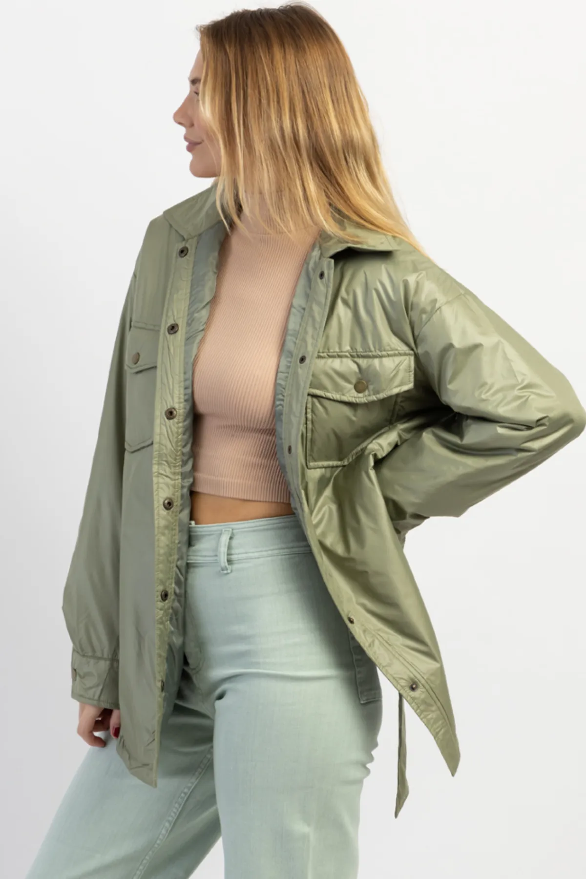 THROW   GO LAUREL SHIRT JACKET