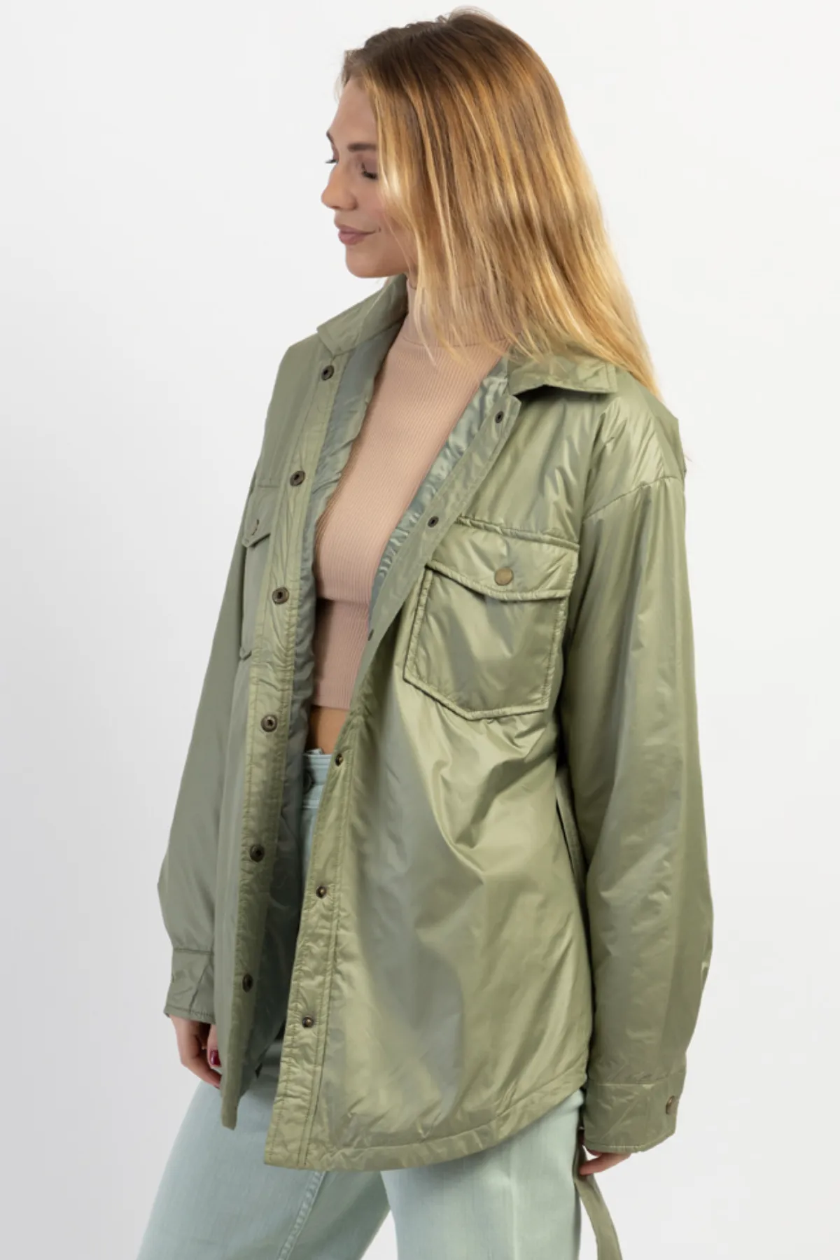 THROW   GO LAUREL SHIRT JACKET