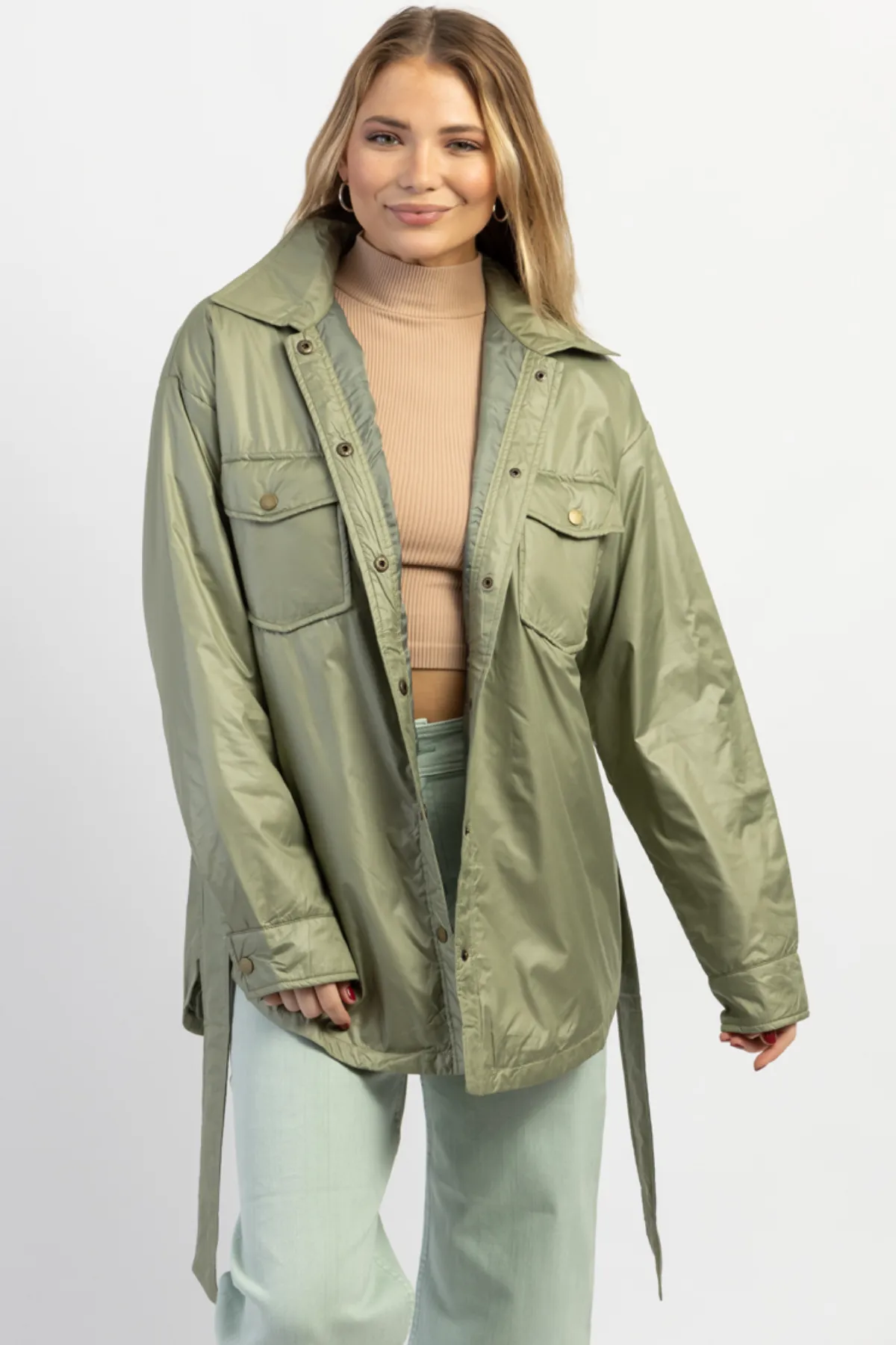 THROW   GO LAUREL SHIRT JACKET