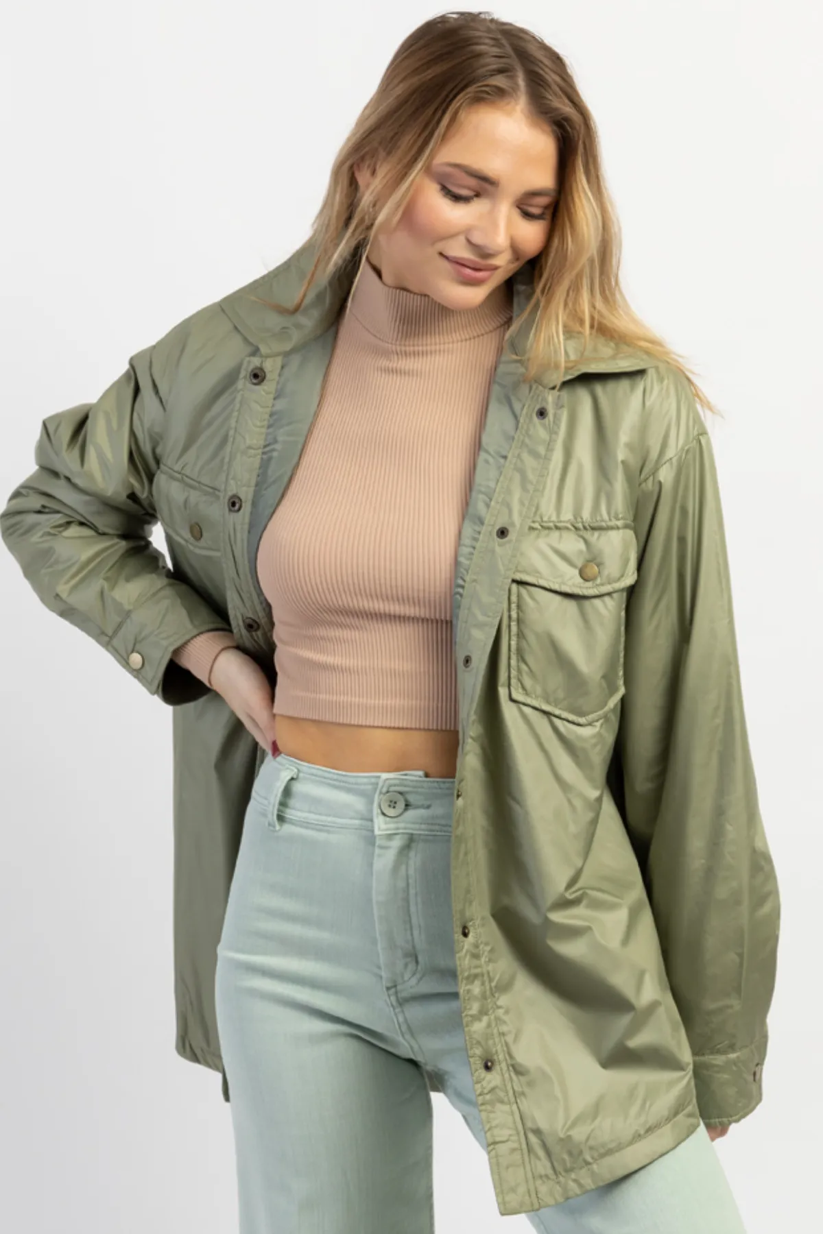 THROW   GO LAUREL SHIRT JACKET