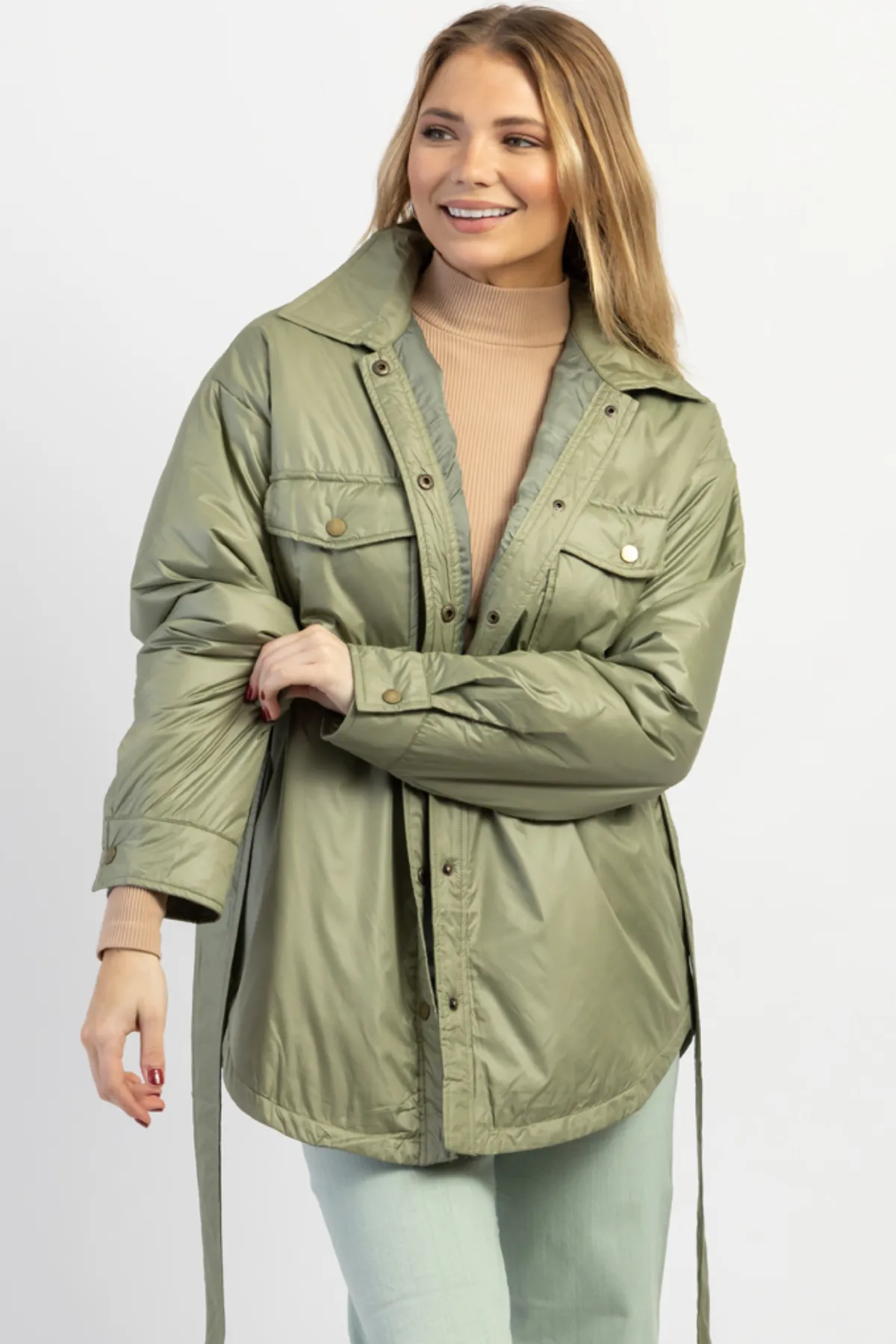 THROW   GO LAUREL SHIRT JACKET