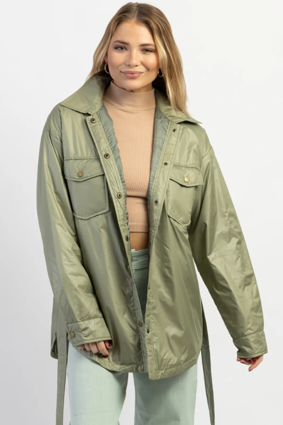 THROW   GO LAUREL SHIRT JACKET