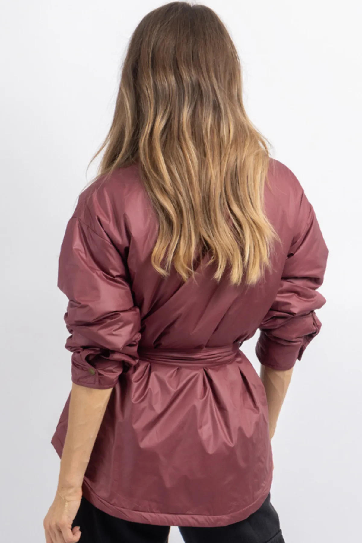 THROW   GO MERLOT SHIRT JACKET