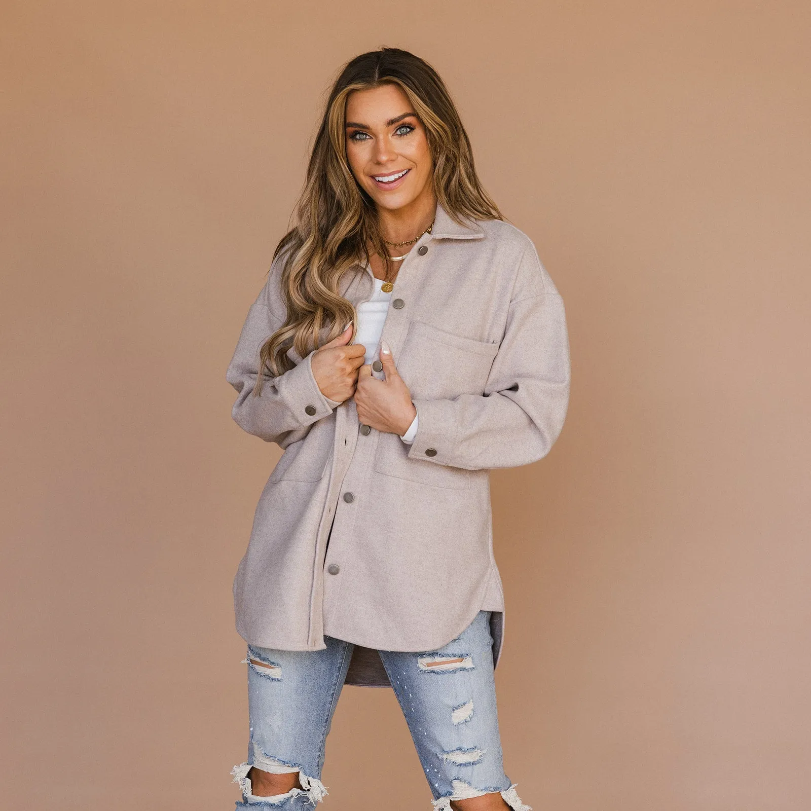 Timberlyn Button-down Shacket