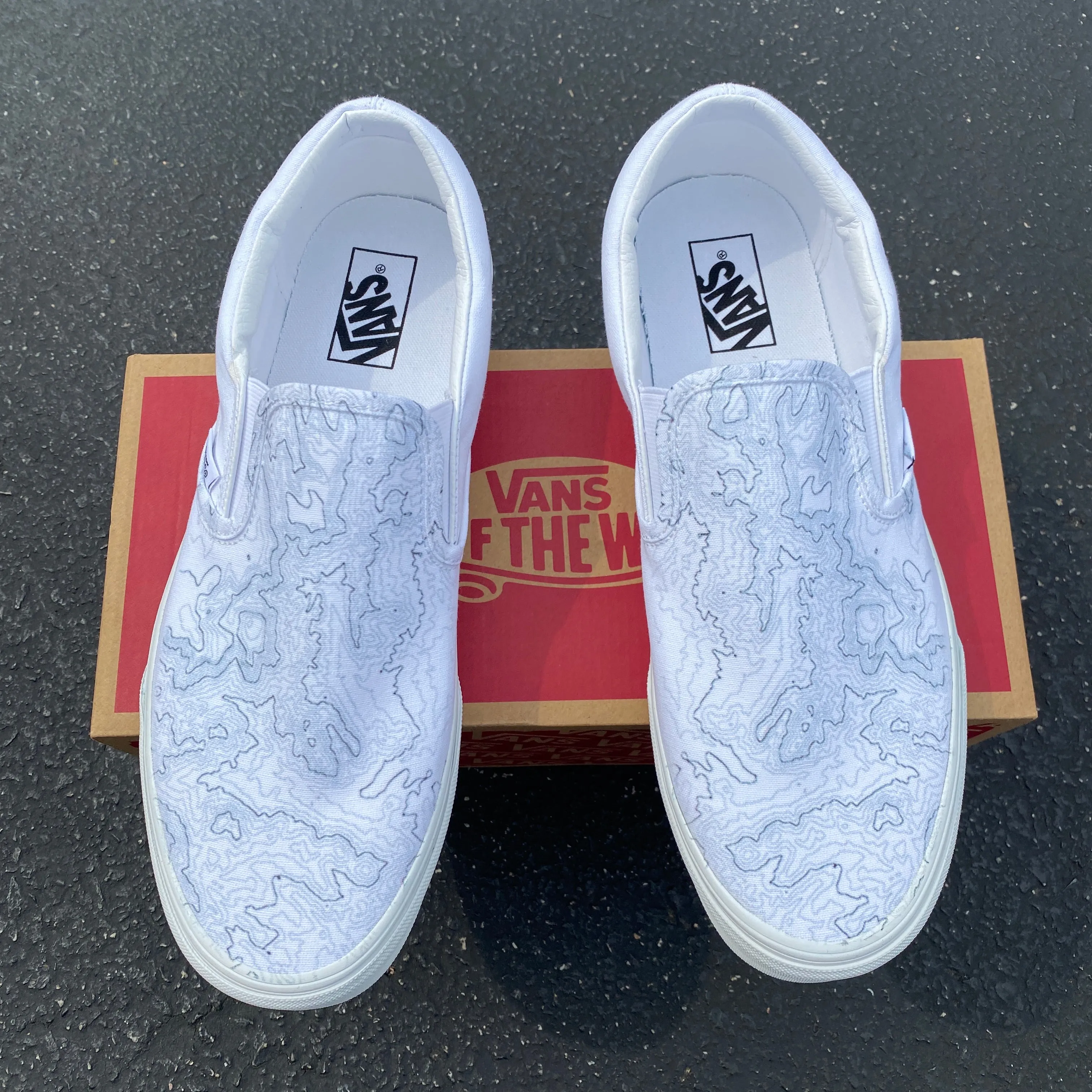 Topographical Map - Custom Slip Ons