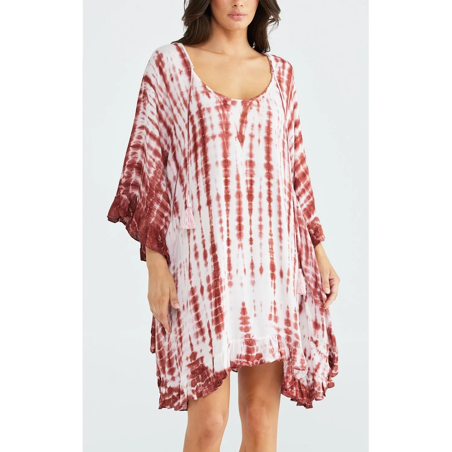 Tunic Lulu ONE SIZE - Maroon Tie Dye