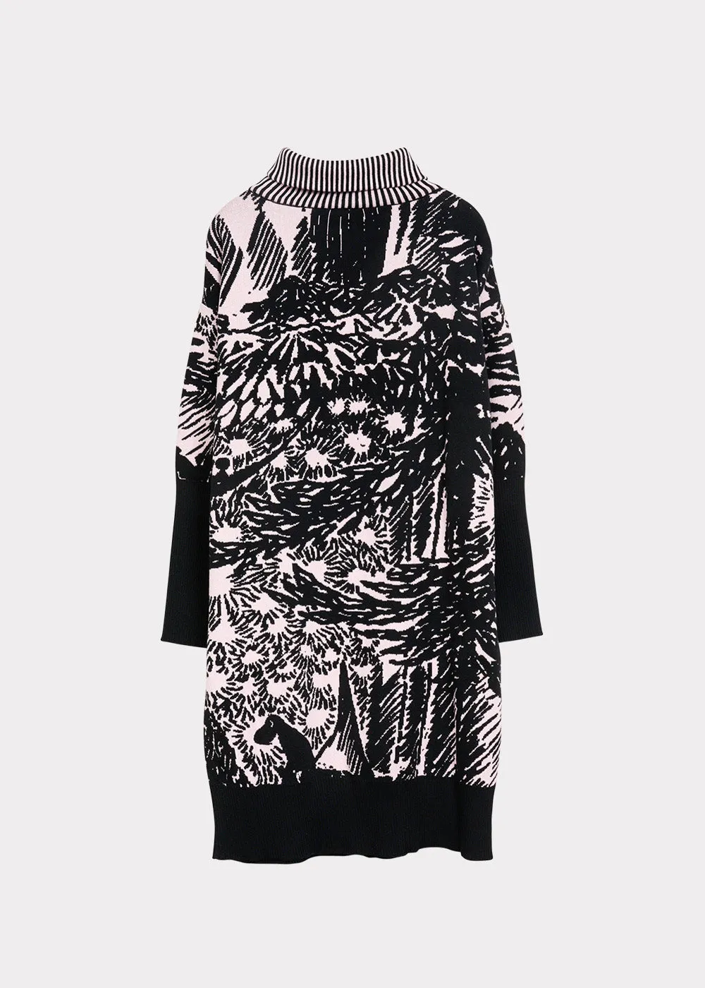 Turtle Neck Dress Autumn Garden