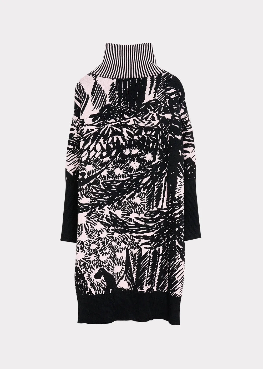 Turtle Neck Dress Autumn Garden