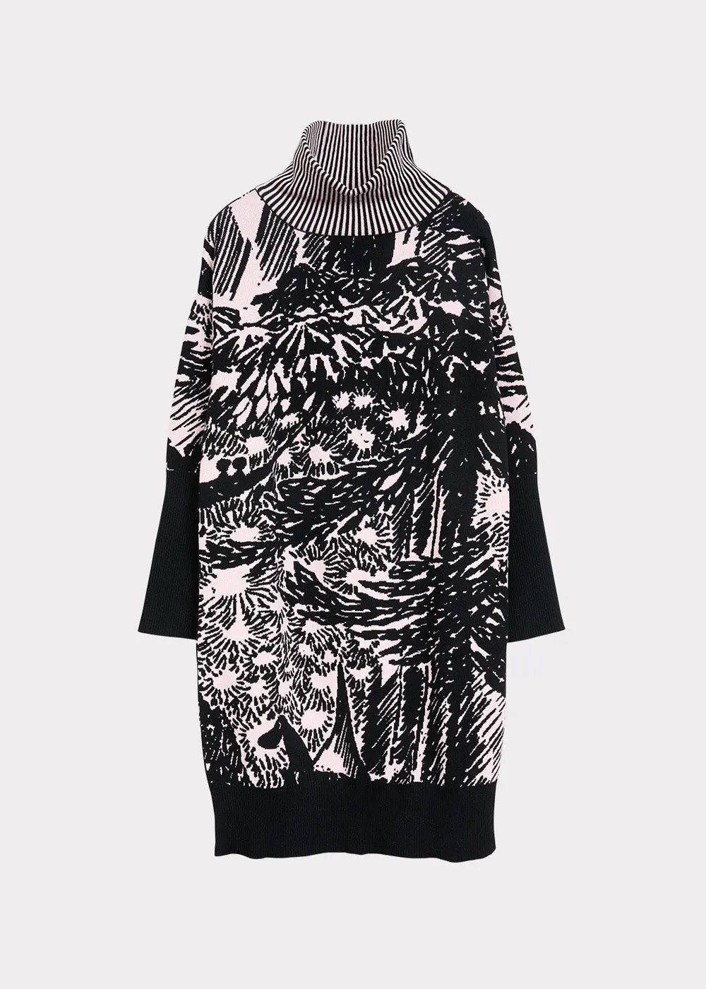 Turtle Neck Dress Autumn Garden