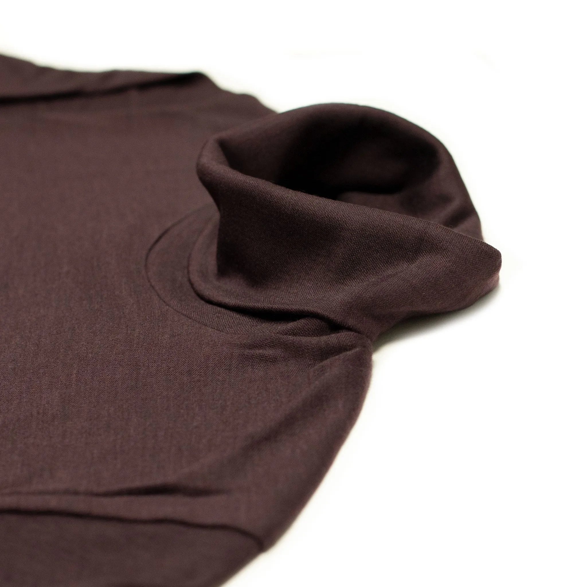 Turtleneck in bordeaux wool jersey